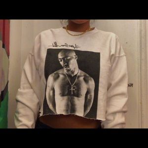 tupac cropped sweater